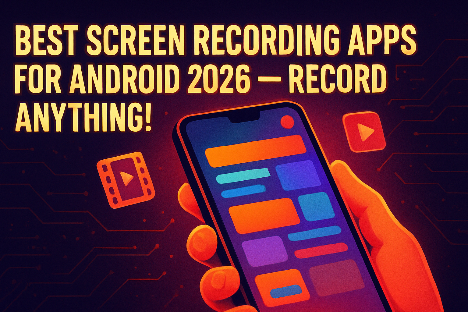 Screen Recording Apps Android 2026: Record, Edit,Share